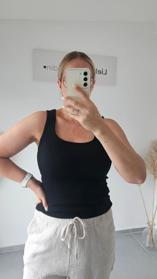 Basic Ripptop schwarz