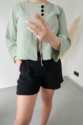 Musselinshorts schwarz