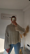 Zip - Strickjacke beige